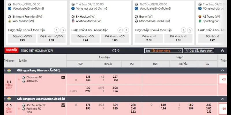 Vào kèo bóng đá Bet168 nhanh chóng, đơn giản